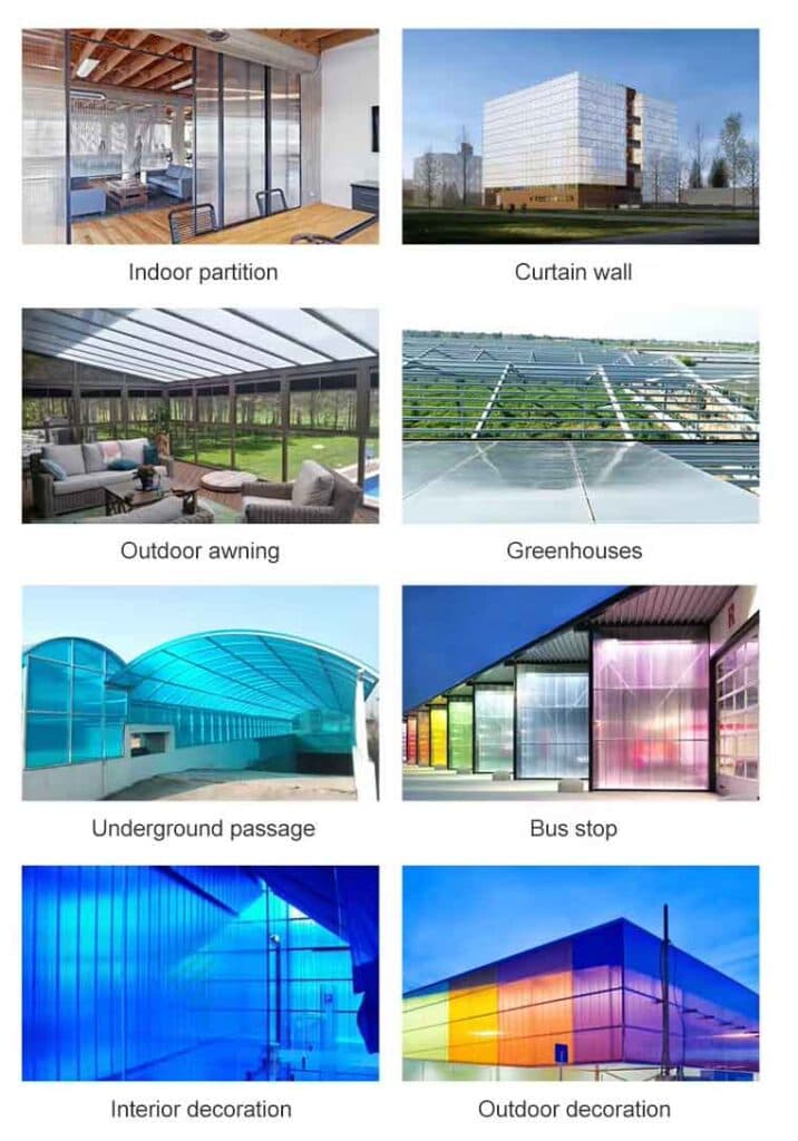 6 mm Polycarbonat-Stegplatten im Einsatz bei Bushaltestellen und Unterführungs-Lichtbändern