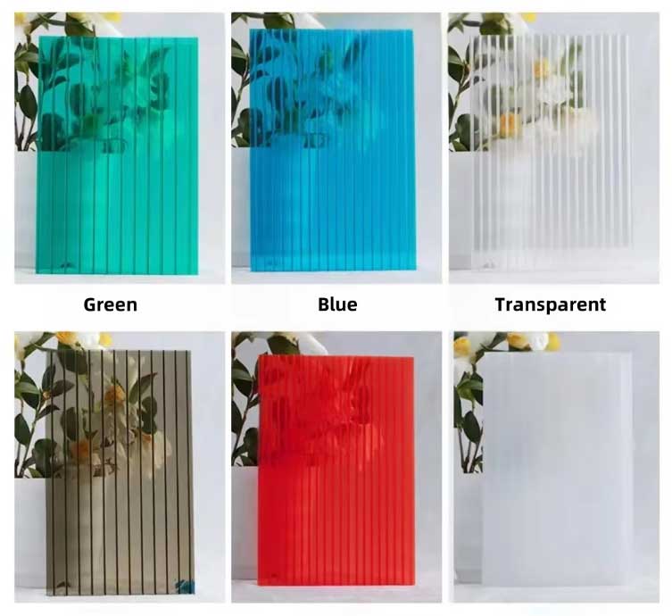 Individuell eingefärbte 8 mm Doppelstegplatten für spezielle Gewächshaus- und Stadionanwendungen