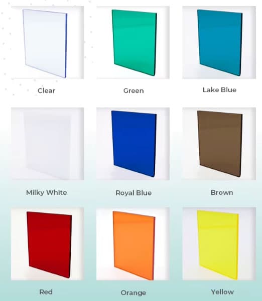 Lichtdurchlässigkeitstest der GOODLIFE 4 mm Massivplatten in verschiedenen Farbmustern