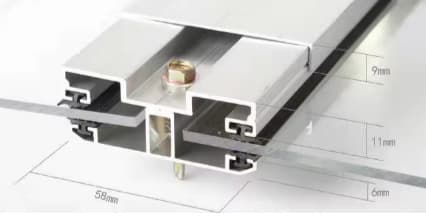 Professional installation of 3mm solid polycarbonate sheets using H-aluminum connecting profiles