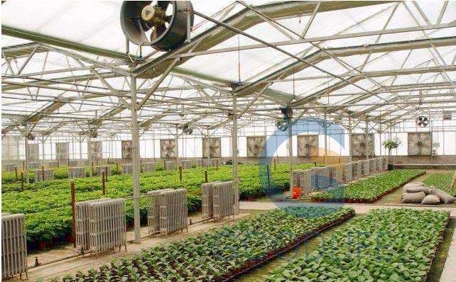 Greenhouse roof installation using four-wall honeycomb polycarbonate for thermal control